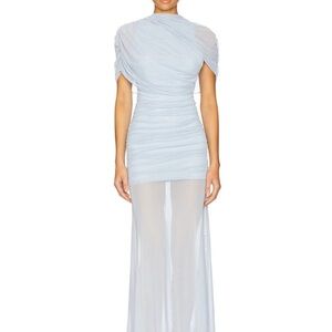 Amanda Uprichard x REVOLVE Evianna Mesh Gown Draped Formal Size Small (~4)